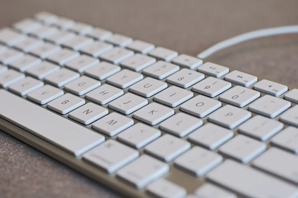 white computer keyboard